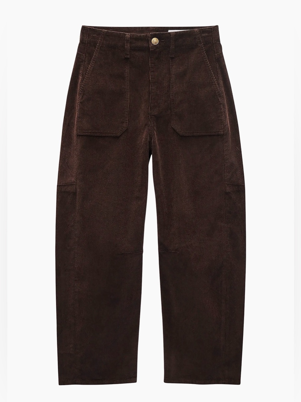 rag & bone | Brown Corduroy Barrel Pants, 27